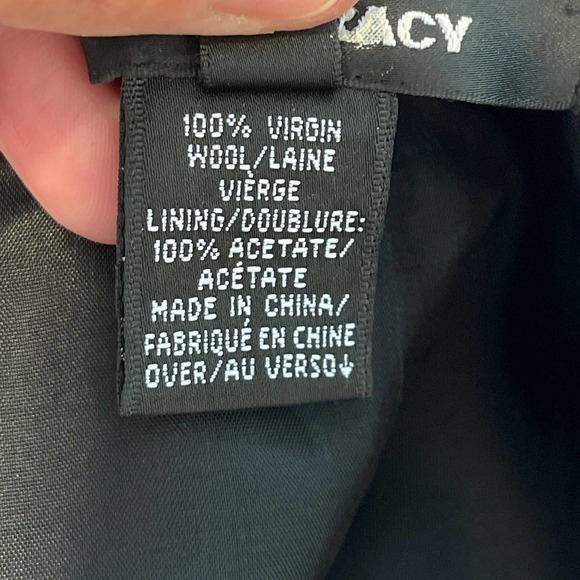 Ellen Tracy Black 100% Virgin Wool Pencil skirt Size 4 fully lined pre-owned - Picture 6 of 9